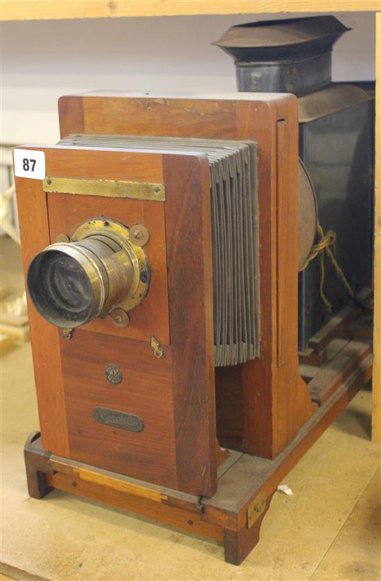 Coronet magic lantern slide projector (converted) & a Sands & Hunter magic lantern slide projector